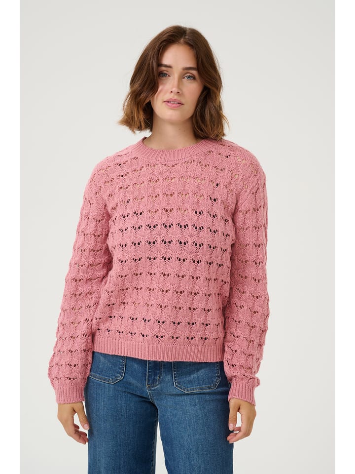 Kaffe Sweter "Elena" w kolorze jasnoróżowym rozmiar: S