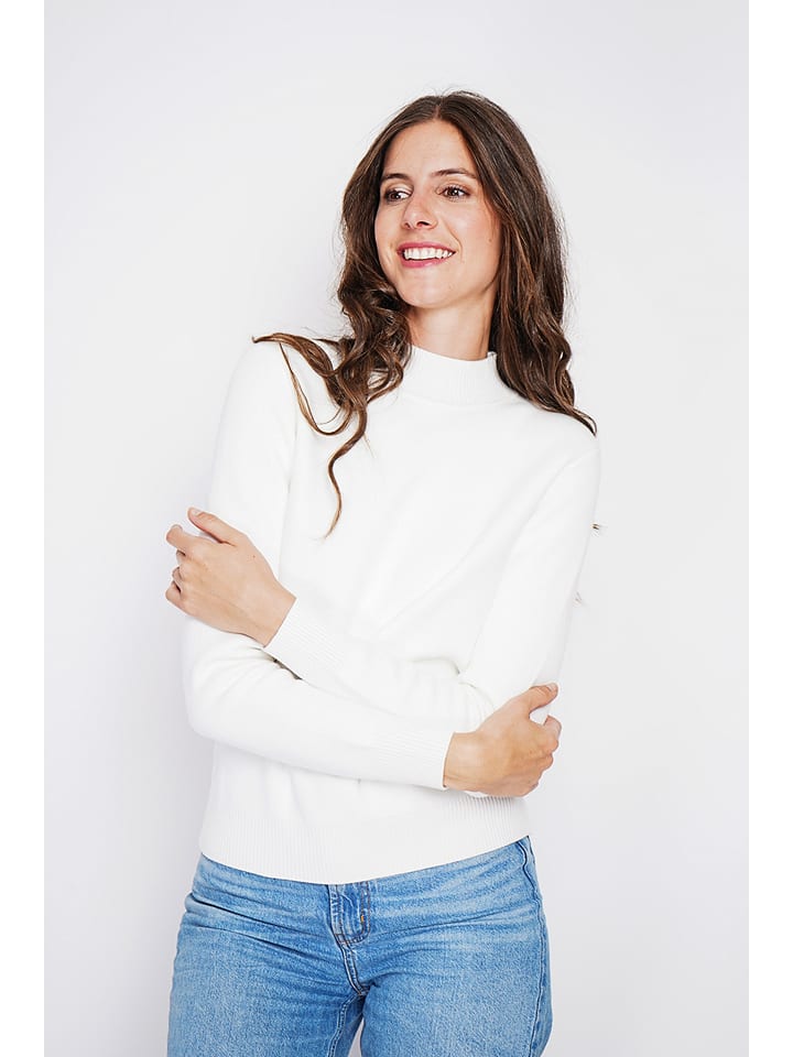 William de Faye Sweter w kolorze białym rozmiar: 34