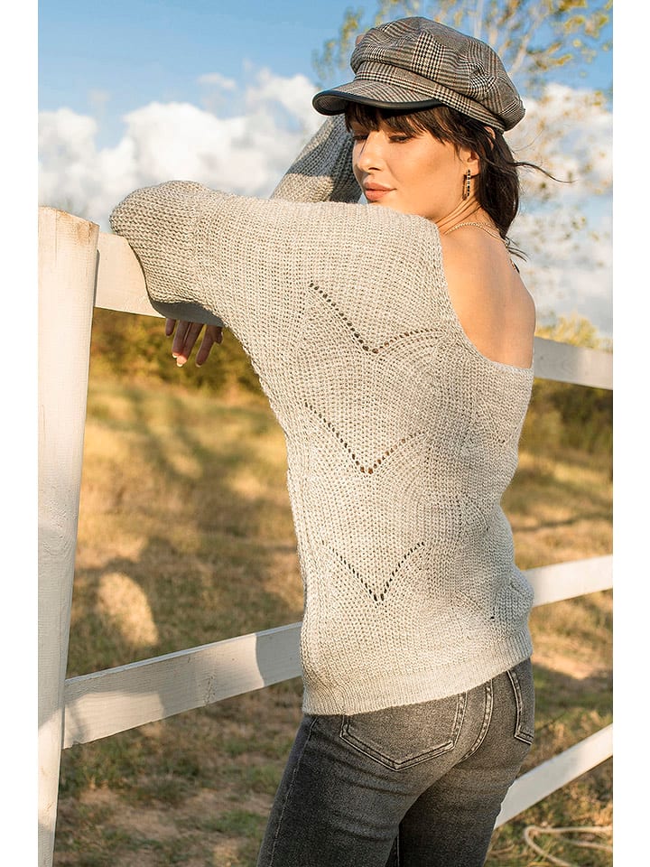 Milan Kiss Sweter w kolorze szarym rozmiar: S