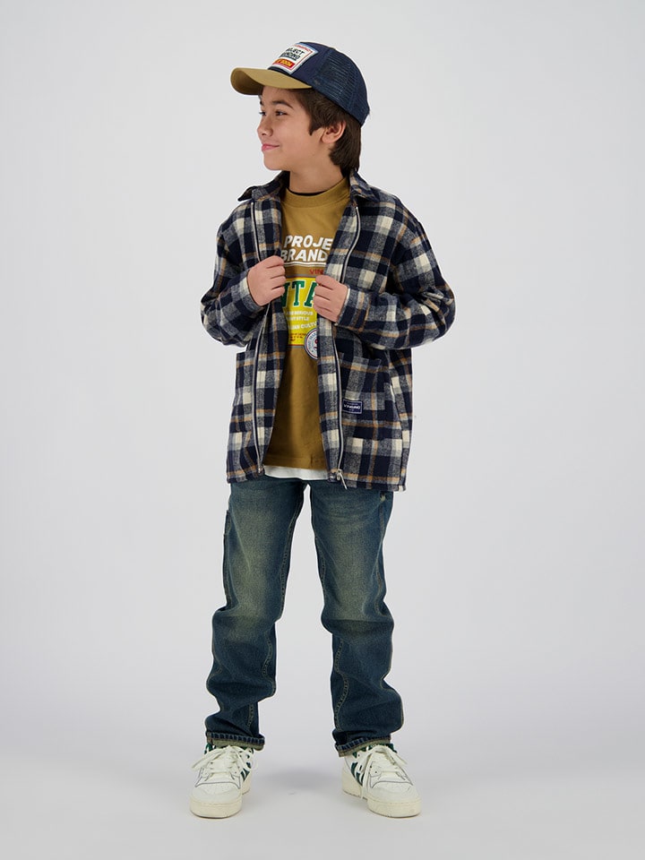 Vingino Koszula "Leck" w kolorze granatowo-pomarańczowym rozmiar: 152