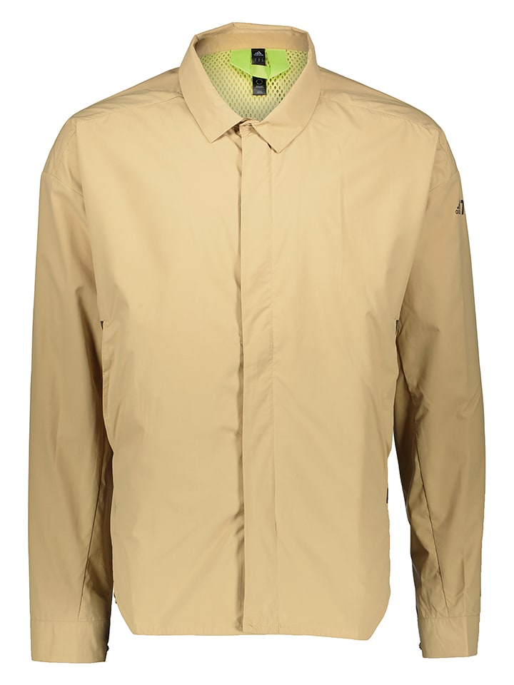 adidas Kurtka funkcyjna w kolorze beżowym rozmiar: S