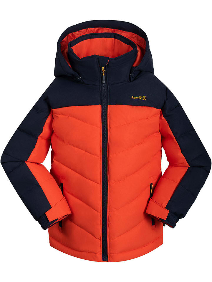 Kamik Kurtka narciarska "Anakin" w kolorze pomarańczowo-granatowym rozmiar: 110