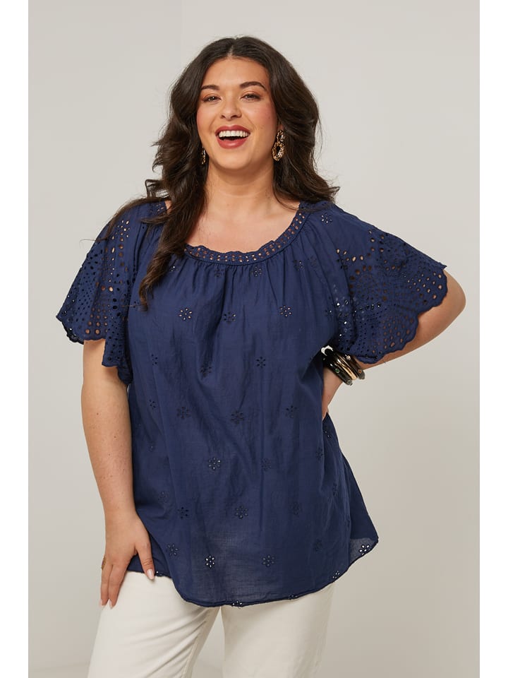 Curvy Lady Bluzka w kolorze granatowym rozmiar: 48/50