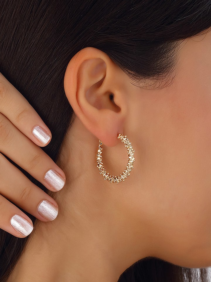 Nakkash Pozłacane kolczyki-kreole rozmiar: onesize