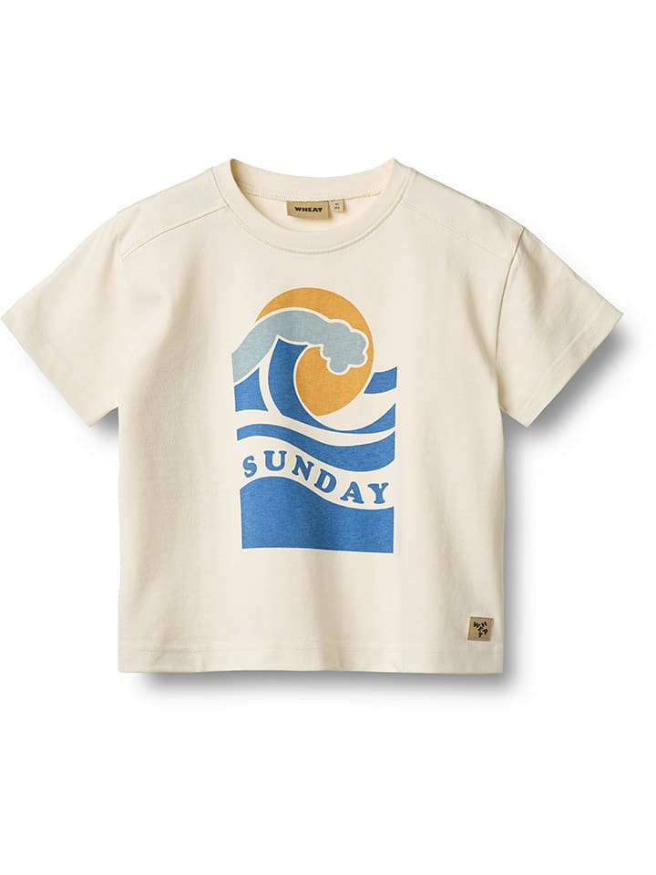 Wheat Koszulka w kolorze kremowym rozmiar: 98