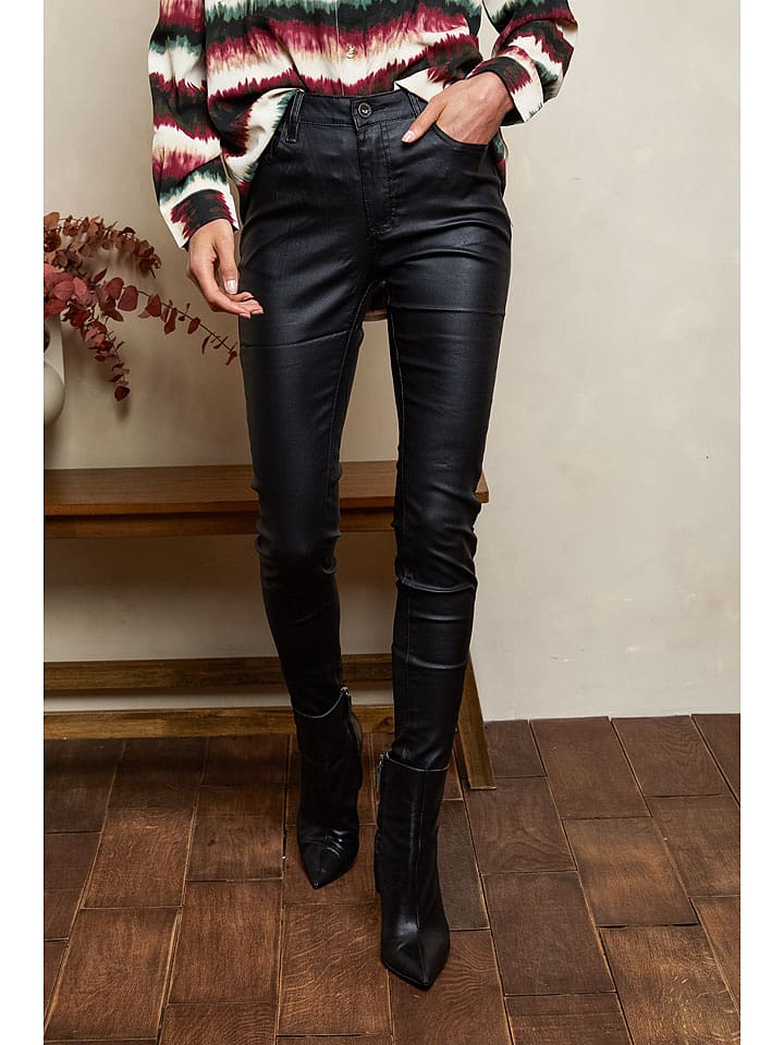 Joséfine Spodnie "Ramos" w kolorze czarnym ze skóry syntetycznej rozmiar: 34