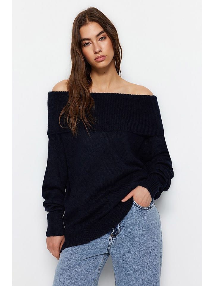 trendyol Sweter w kolorze granatowym rozmiar: M