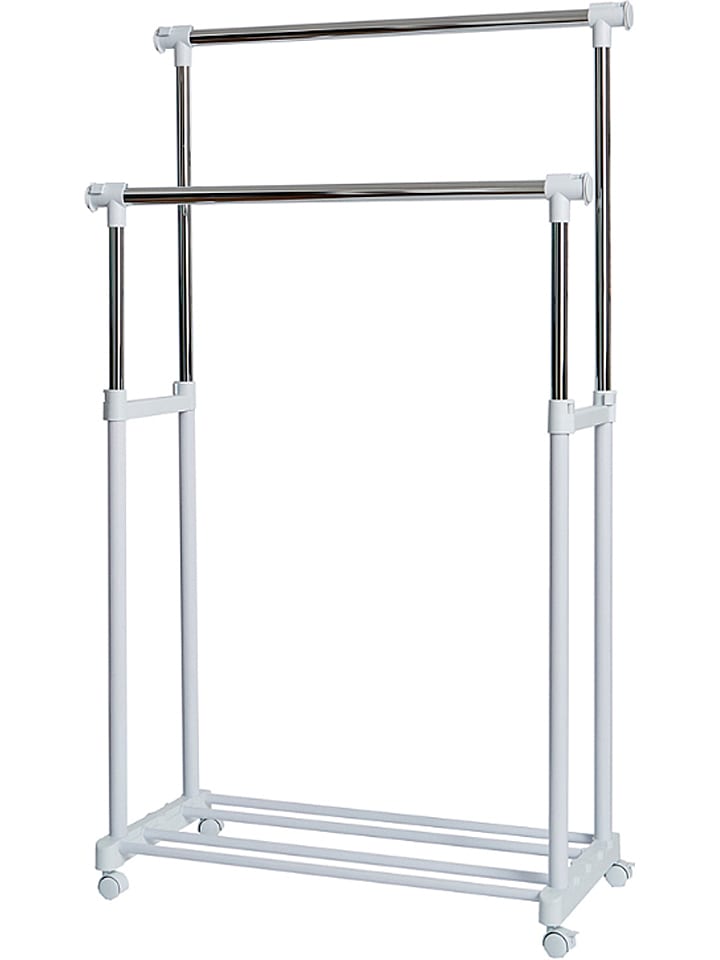 STORE IT Stojak w kolorze srebrno-białym na ubrania - 134 x 168 x 44 cm rozmiar: onesize