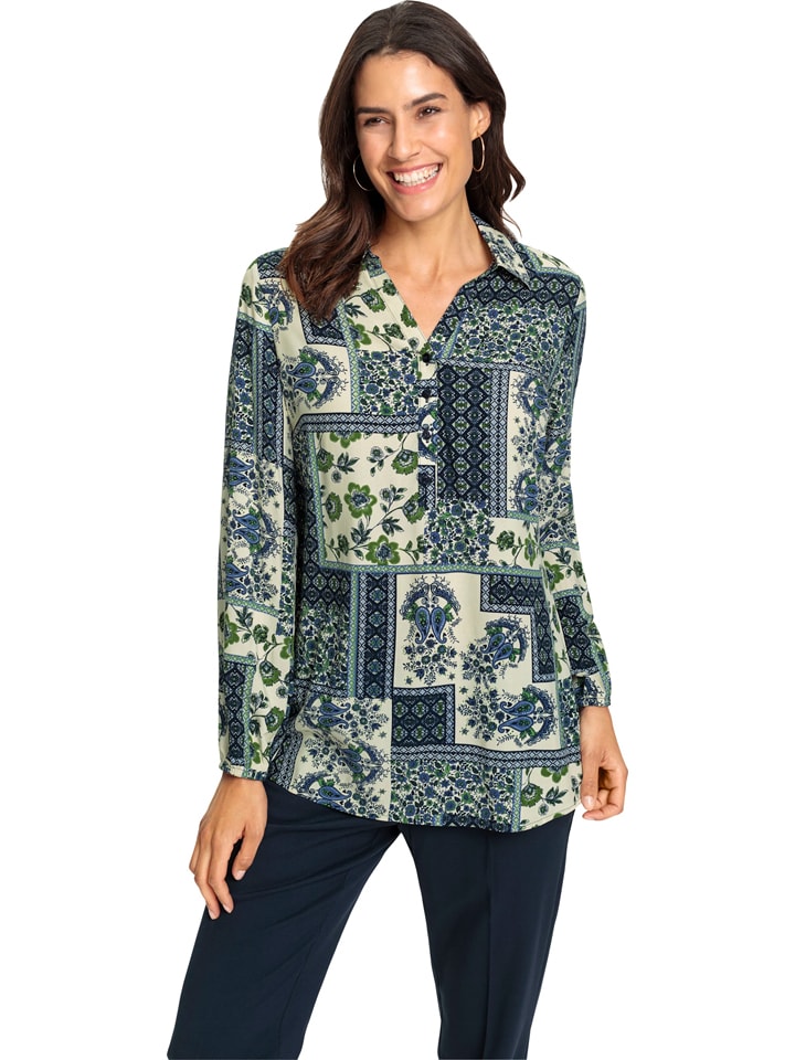 WITT WEIDEN Bluzka w kolorze niebiesko-beżowym rozmiar: 40