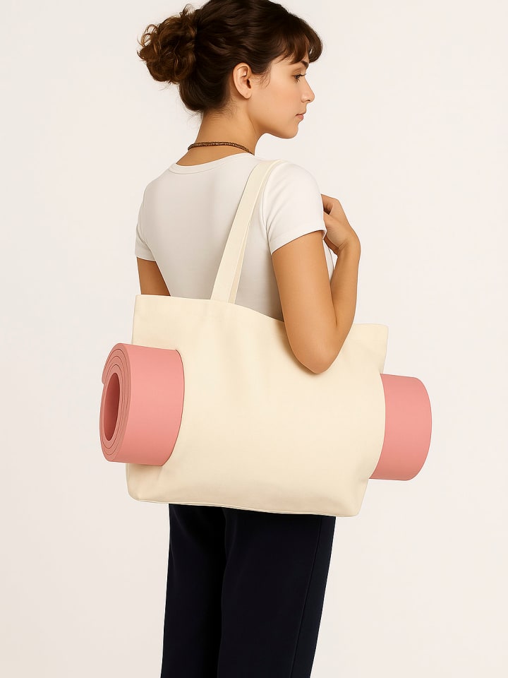 Samimi Torba w kolorze beżowym do jogi - 44 x 44 cm rozmiar: onesize