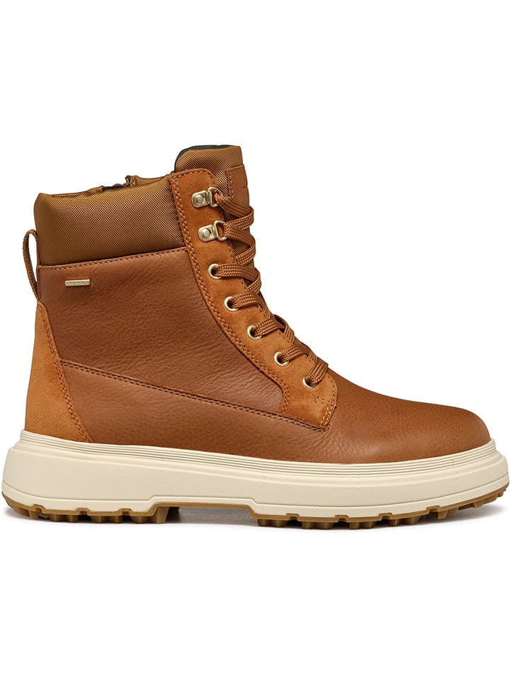 Geox Skórzane botki "Lamidie + Grip" w kolorze jasnobrązowym rozmiar: 38