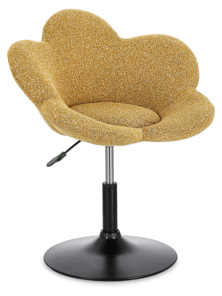 Bizzotto Fotel "Fleur" w kolorze musztardowym - 69 x 81 x 55 cm rozmiar: onesize