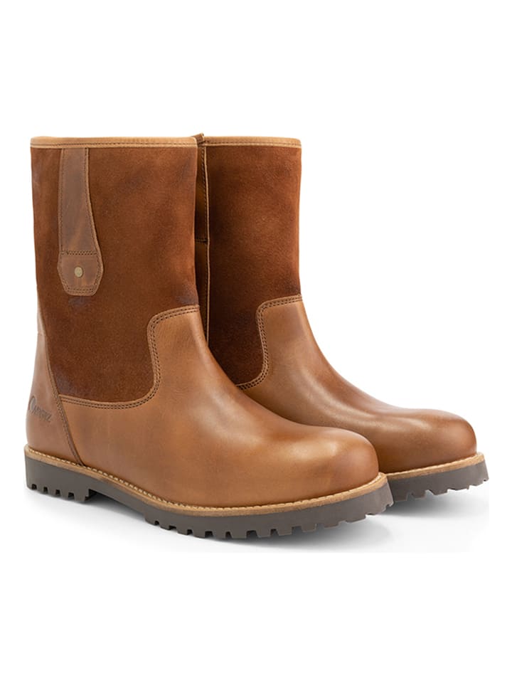 NoGRZ Skórzane botki "R.Cassels" w kolorze jasnobrązowym rozmiar: 41