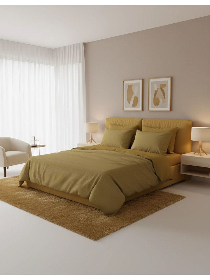 Mijolnir Komplet pościeli renforcé w kolorze żółtym rozmiar: 260x220 cm