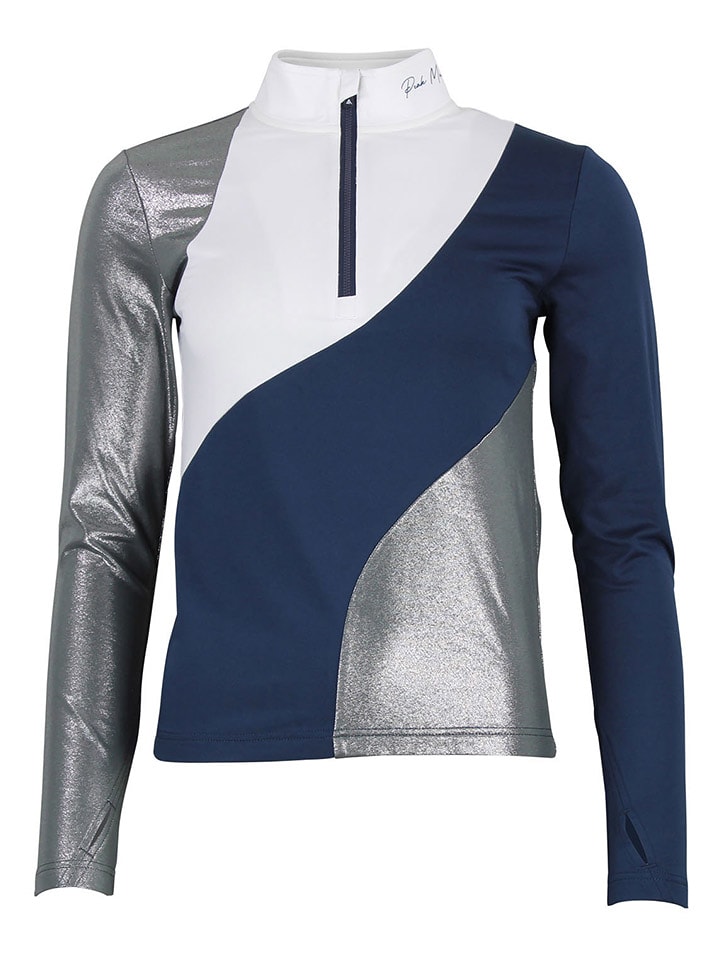 Peak Mountain Koszulka funkcyjna w kolorze granatowo-srebrno-białym rozmiar: M