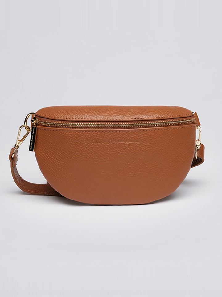 CXL by Christian Lacroix Skórzana saszetka w kolorze jasnobrązowym - 23 x 13 x 6 cm rozmiar: onesize