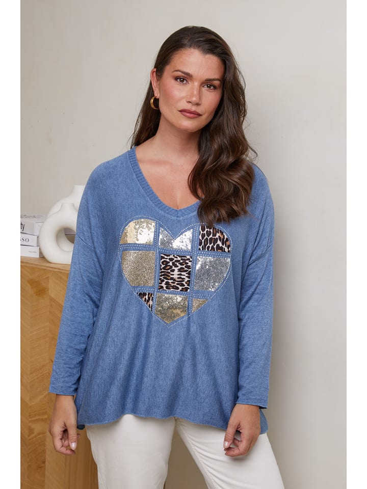 Curvy Lady Sweter w kolorze niebieskim rozmiar: 48/50