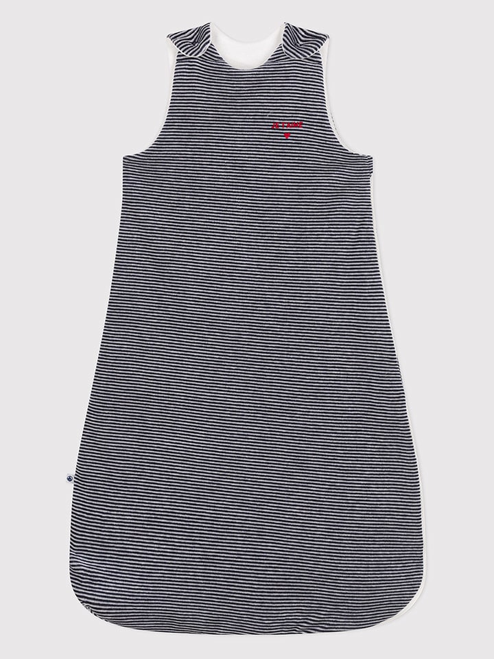 PETIT BATEAU Śpiworek w kolorze granatowo-białym rozmiar: 80-92