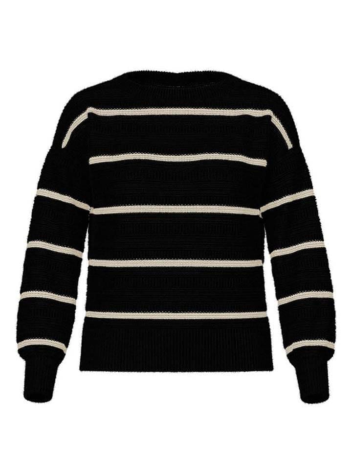 Vila Sweter w kolorze czarno-kremowym rozmiar: L