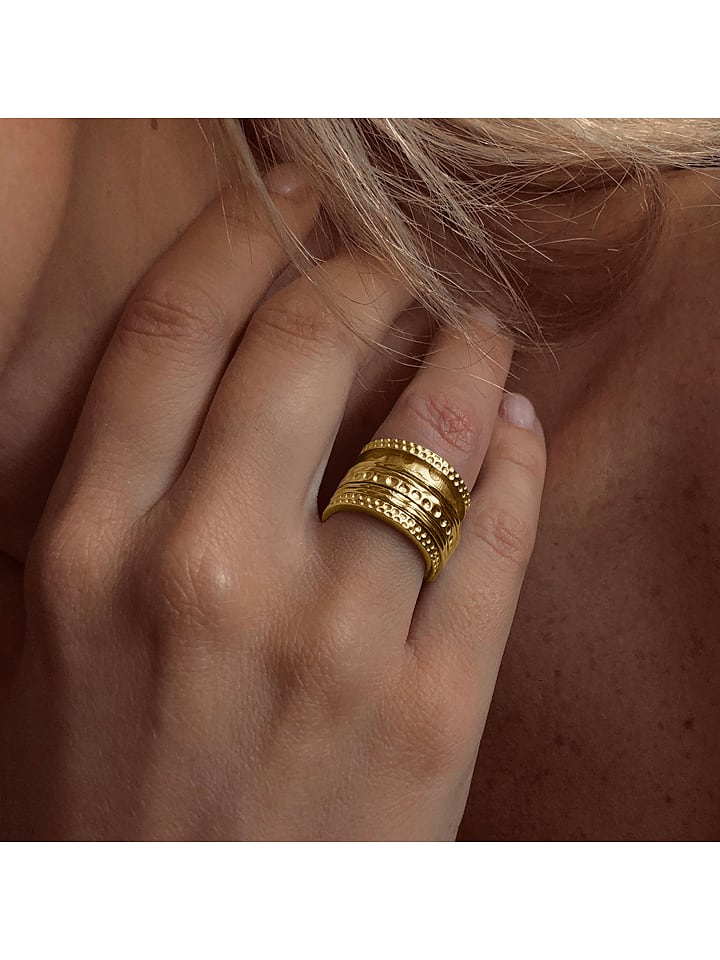 Nomad Pozłacany pierścionek rozmiar: 56