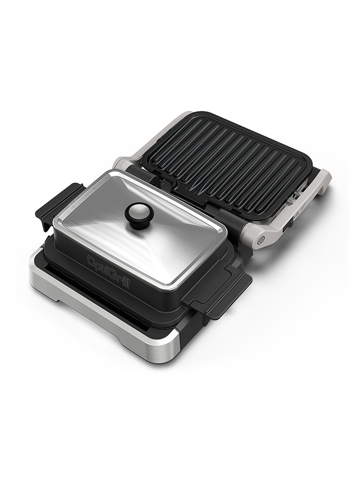 Tefal Pokrywka "OptiGrill - XA7318" w kolorze srebrno-czarnym do grilla rozmiar: onesize