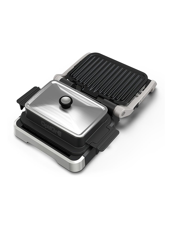 Tefal Pokrywka "OptiGrill - XA7318" w kolorze srebrno-czarnym do grilla rozmiar: onesize