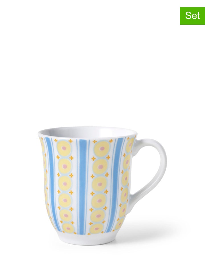 Rosendahl Kubki (2 szt.) "Eva" w kolorze białym ze wzorem - 350 ml rozmiar: onesize