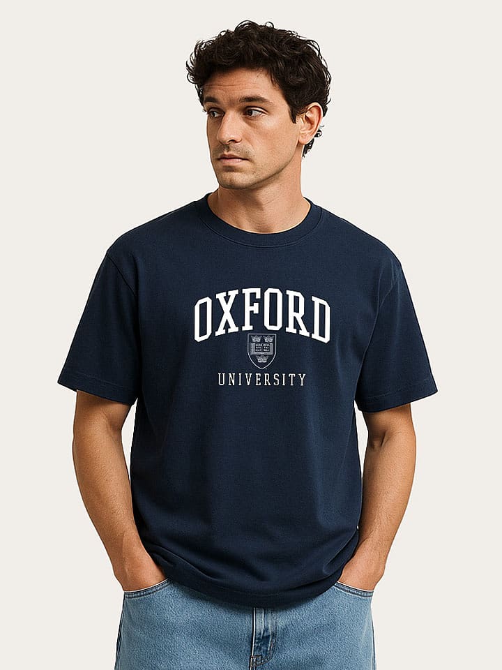 WOOOP Koszulka "Oxford University" w kolorze granatowym rozmiar: M