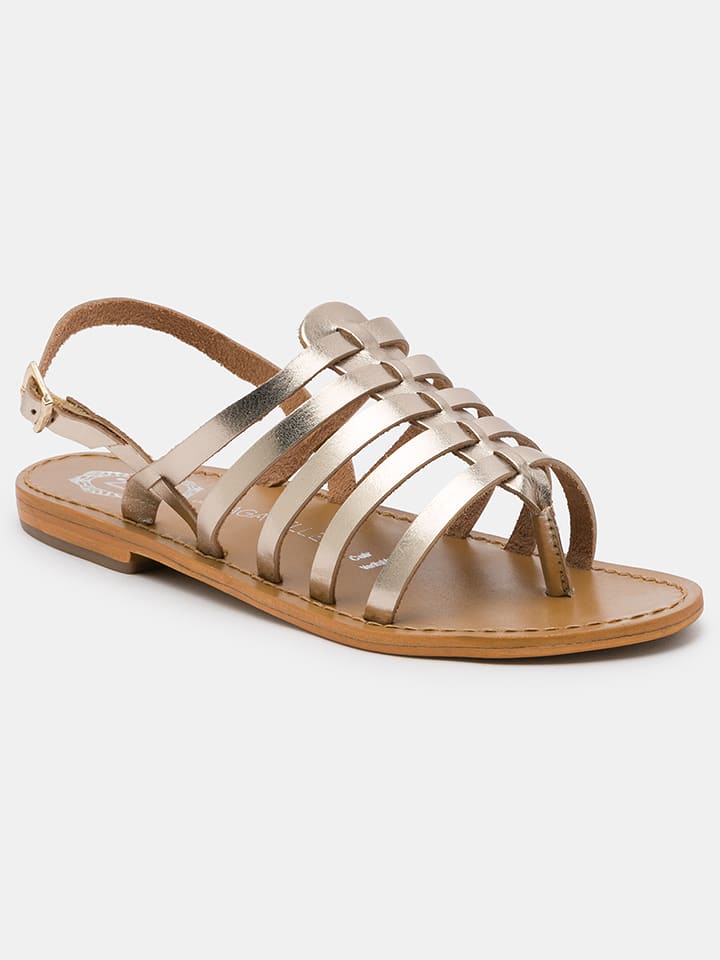 Les BAGATELLES Skórzane sandały "Buff" w kolorze złotym rozmiar: 40