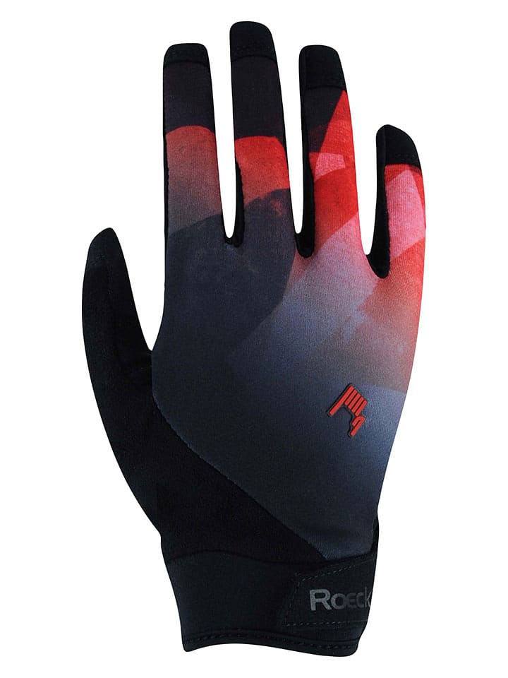Roeckl SPORTS Rękawiczki kolarskie "Montan" w kolorze czarno-czerwonym rozmiar: 5