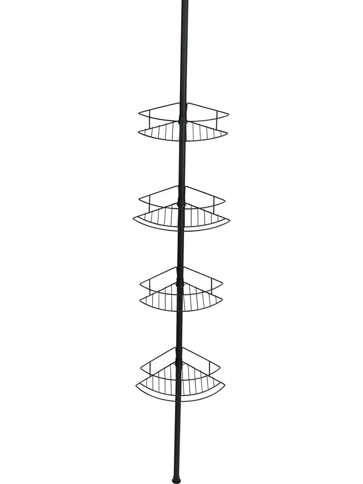Wenko Teleskopowy regał "Dolcedo" w kolorze czarnym pod prysznic - 31 x 23 cm rozmiar: onesize