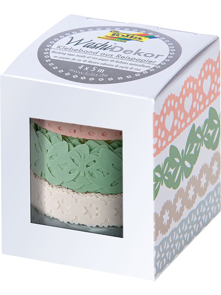 folia PAPER Taśmy klejące "Pastels" w różnych kolorach - 4 x 5 m rozmiar: onesize