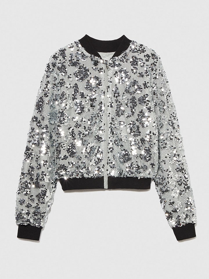 Sisley Kurtka przejściowa w kolorze srebrnym rozmiar: 130