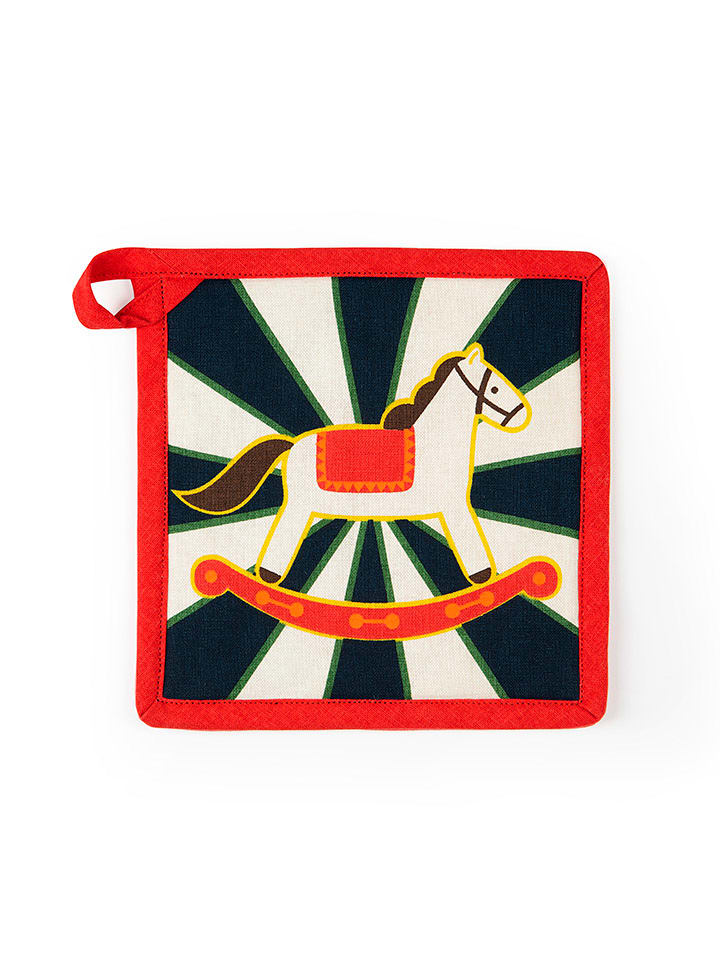 Trendy Kitchen by EXCÉLSA Łapka kuchenna w kolorze czarno-czerwonym - 20 x 20 cm rozmiar: onesize