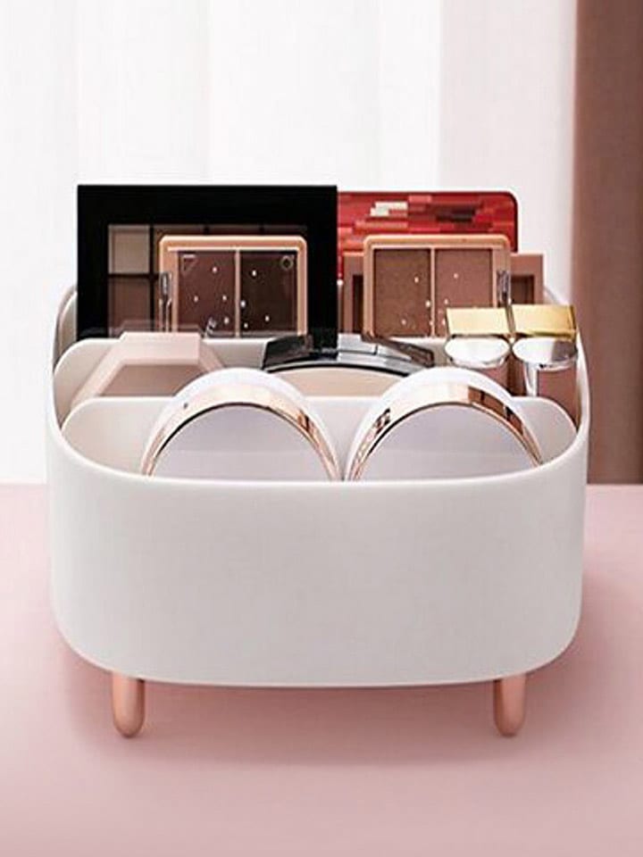 Violeta Home Organizer w kolorze białym na przybory do makijażu - 13 x 13 x 25 cm rozmiar: onesize
