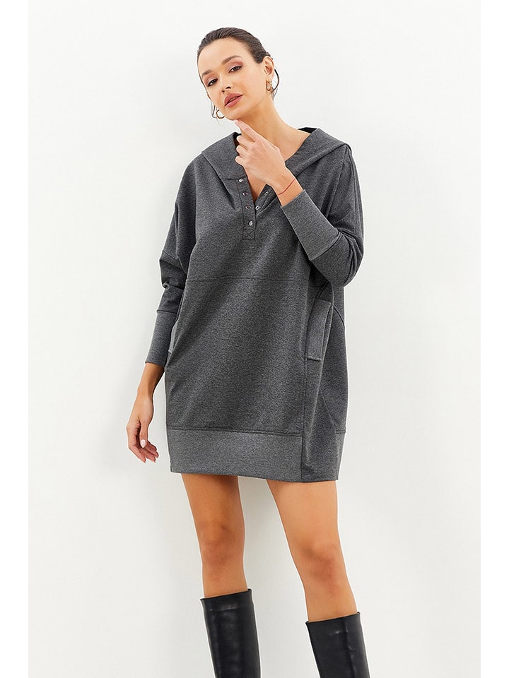 LA Angels Sukienka dresowa w kolorze antracytowym rozmiar: S