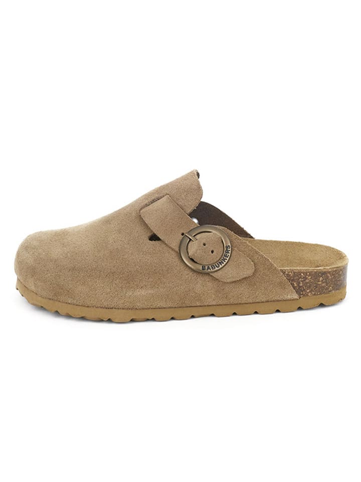 BABUNKERS Family Skórzane chodaki w kolorze jasnobrązowym rozmiar: 38