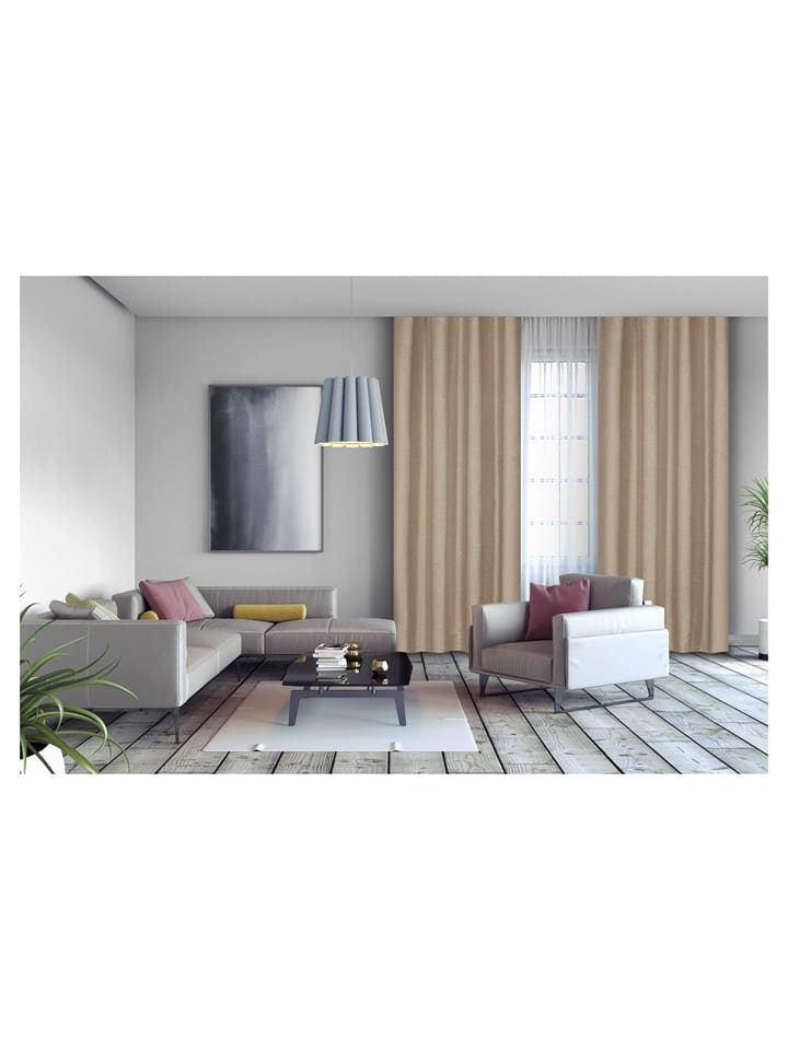 Lifa Living Zasłona w kolorze szarobrązowym rozmiar: 150x260 cm