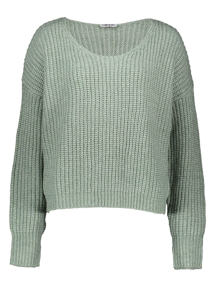 Sublevel Sweter w kolorze zielonym rozmiar: L