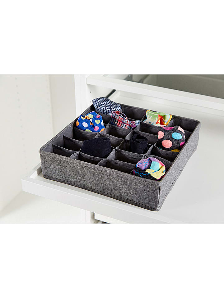 STORE IT Organizer w kolorze antracytowym na bieliznę - 30 x 8 x 30 cm rozmiar: onesize