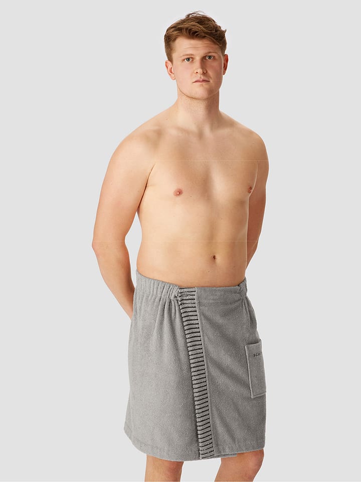 Schiesser Ręcznik "Rome" w kolorze jasnoszarym do sauny rozmiar: 55x150 cm