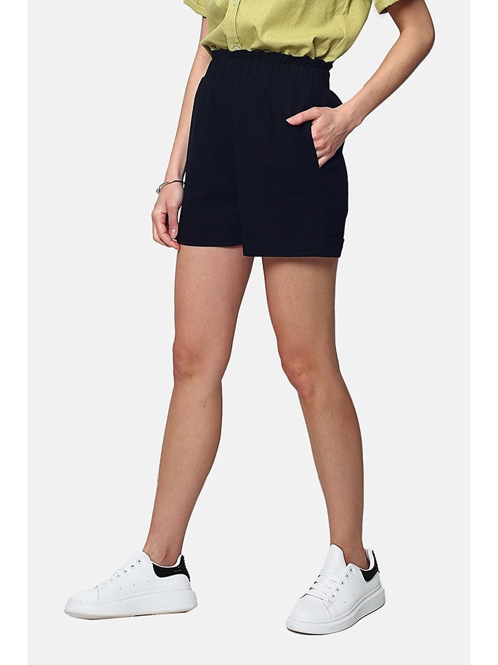 Le Jardin du Lin Lniane szorty w kolorze czarnym rozmiar: 40