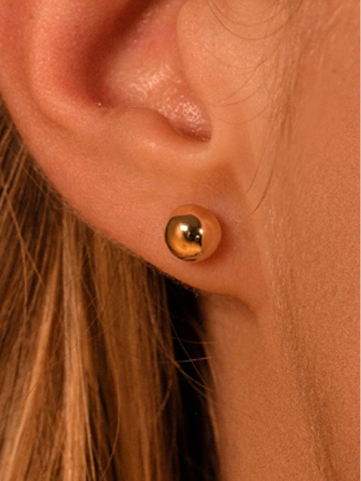 OR ÉCLAT Złote kolczyki-wkrętki "Puces dorées" rozmiar: onesize