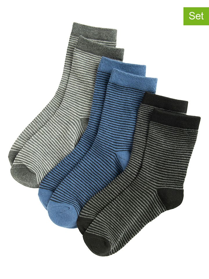 COOL CLUB Skarpety (3 pary) w kolorze niebieskim, szarym i czarnym rozmiar: 37/39