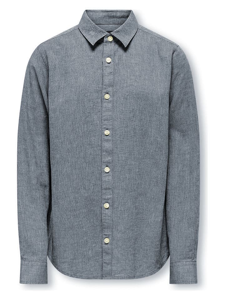 Only&Sons Lniana koszula "Aiden" w kolorze granatowym rozmiar: 152