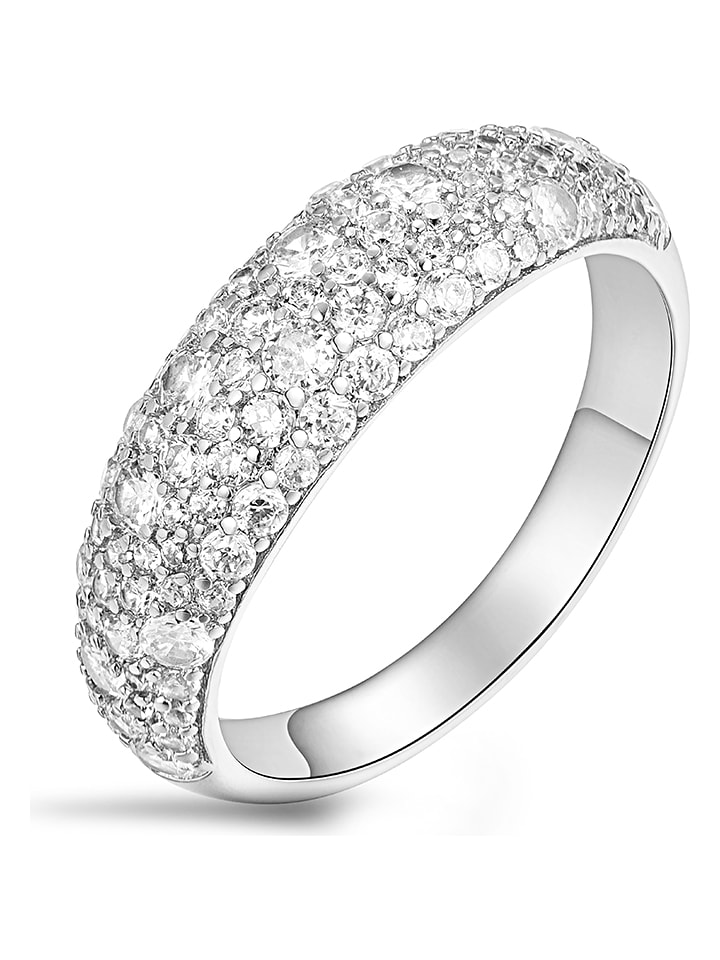 DI GIORGIO Srebrny pierścionek z cyrkoniami rozmiar: 54