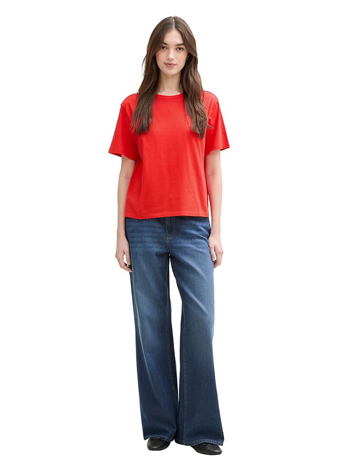 TOM TAILOR Denim Koszulka w kolorze czerwonym rozmiar: XS