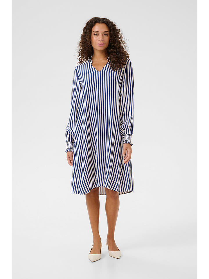 CULTURE Sukienka w kolorze niebiesko-białym rozmiar: XL