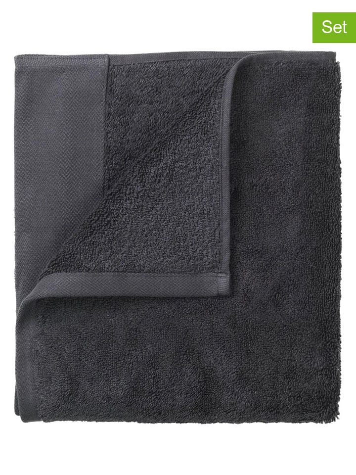 Blomus Ręczniki (2 szt.) "Riva" w kolorze szarym dla gości - 50 x 30 cm rozmiar: onesize