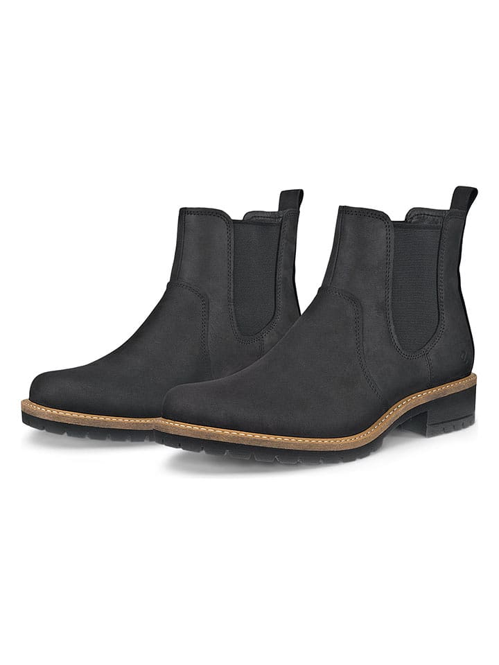 Ecco Skórzane sztyblety "Elaina" w kolorze czarnym rozmiar: 38